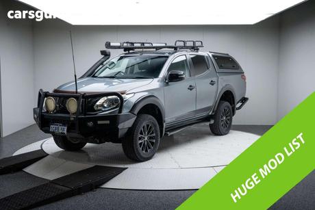Grey 2018 Mitsubishi Triton Dual Cab Utility Gls (4X4) Blackline