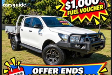 White 2019 Toyota Hilux Double Cab Chassis Sr (4X4)