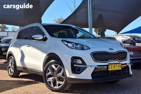 White 2020 Kia Sportage Wagon Sx+ (Fwd)