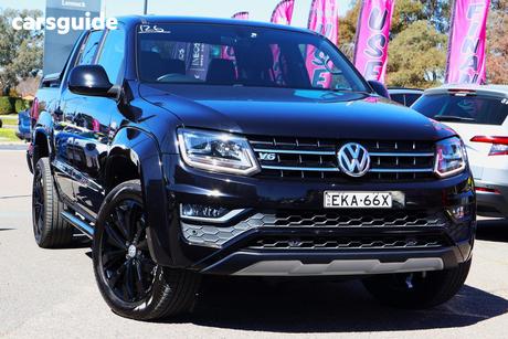 Black 2020 Volkswagen Amarok Dual Cab Utility Tdi550 Highline Black 4Motion