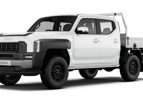 White 2025 Kia Tasman Double Cab Chassis S (4X4) Black Fender