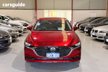 Red 2024 Mazda 3 Sedan G20 Evolve