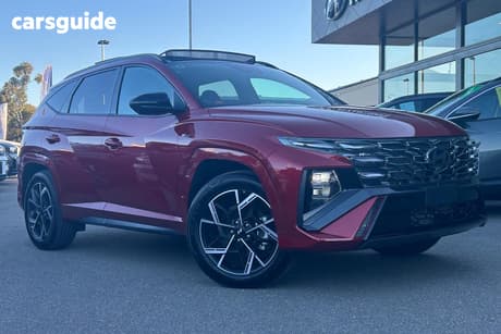 Red 2024 Hyundai Tucson Wagon Premium N Line Hybrid (Awd)