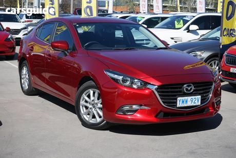 Red 2018 Mazda 3 Sedan Maxx Sport