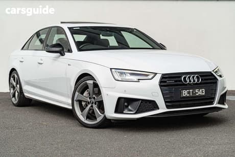 White 2019 Audi A4 Sedan 45 Tfsi Quattro S Tronic Sport