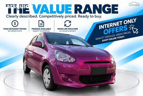 Pink 2015 Mitsubishi Mirage Hatchback Es