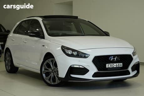 White 2021 Hyundai I30 Hatchback N Line Premium