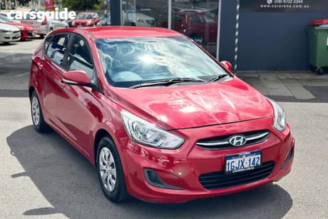 Red 2017 Hyundai Accent Hatchback Active