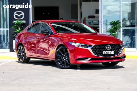 Red 2022 Mazda 3 Sedan G25 Evolve Sp