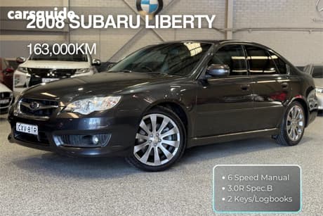 Grey 2008 Subaru Liberty Sedan 3.0R-B