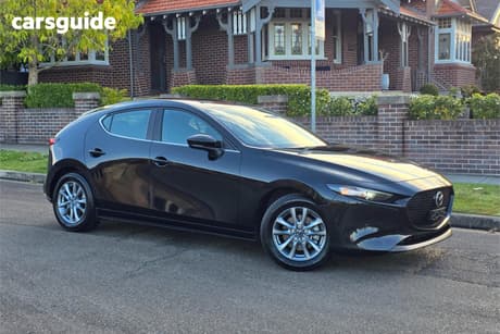 Black 2024 Mazda 3 Hatchback G20 Pure