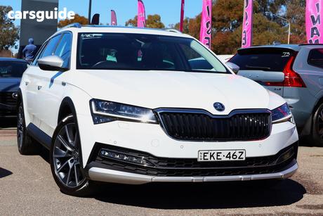 White 2020 Skoda Superb Wagon 200Tsi Scout Limited Edition