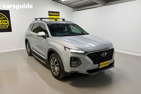 Silver 2019 Hyundai Santa FE Wagon Elite Crdi Satin (Awd)