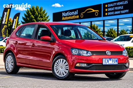Red 2015 Volkswagen Polo Hatchback 66 Tsi Trendline