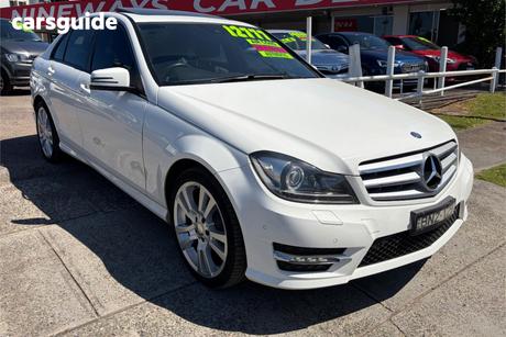White 2013 Mercedes-Benz C200 Sedan Be