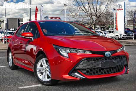 Red 2020 Toyota Corolla Hatchback Ascent Sport Hybrid