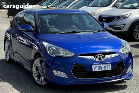 Blue 2012 Hyundai Veloster Coupe + FS