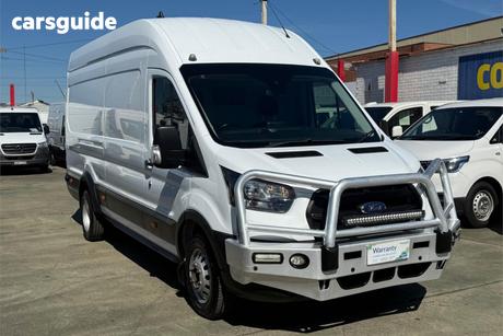 White 2022 Ford Transit Van 470E Jumbo (Rwd) Drw