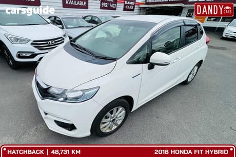 White 2018 Honda Fit Hatchback (Hybrid)