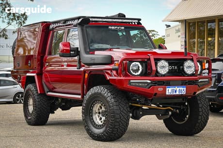 Red 2025 Toyota Landcruiser 70 Series Double Cab Chassis Lc79 Gxl + Diff Locks