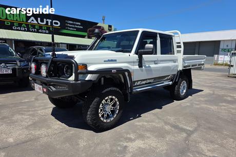White 2024 Toyota Landcruiser 70 Series Double Cab Chassis Lc79 Gxl + Diff Locks