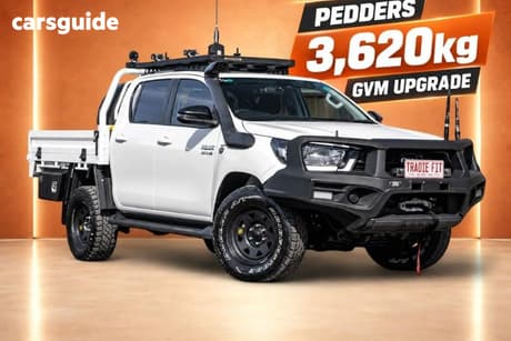 White 2023 Toyota Hilux Double Cab Chassis Sr (4X4)