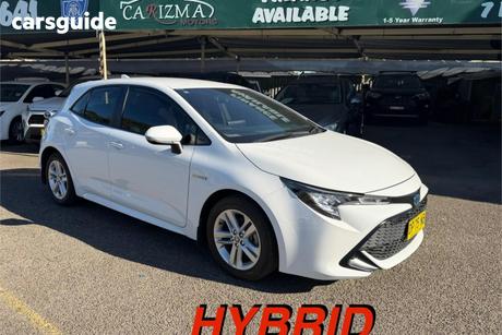 White 2022 Toyota Corolla Hatchback Ascent Sport Hybrid