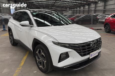 White 2023 Hyundai Tucson Wagon Highlander (Awd)