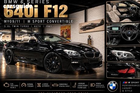 Black 2012 BMW 640I Convertible 40I