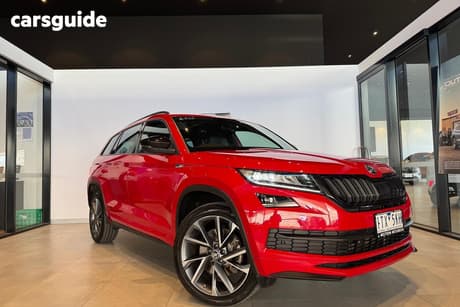 Red 2021 Skoda Kodiaq Wagon 132 Tsi Sportline (4X4)