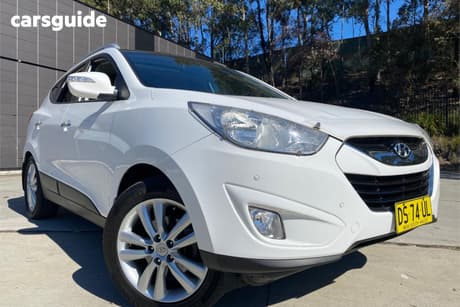 White 2013 Hyundai IX35 Wagon Highlander (Awd)
