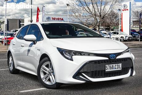 White 2019 Toyota Corolla Hatchback Ascent Sport (Hybrid)
