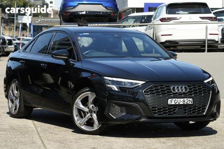 Black 2023 Audi A3 Sedan 35 Tfsi Mhev