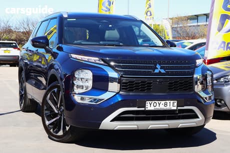 Blue 2024 Mitsubishi Outlander Wagon Exceed 7 Seat (Awd)