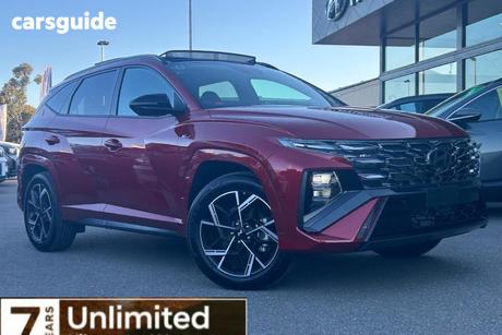 Red 2024 Hyundai Tucson Wagon Premium N Line Hybrid (Awd)