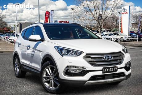 White 2017 Hyundai Santa FE Wagon Highlander Crdi (4X4)