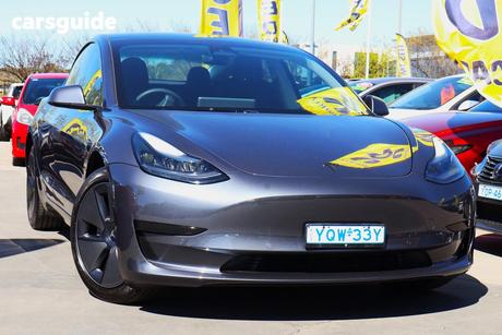 Grey 2023 Tesla Model 3 Sedan Rear-Wheel Drive