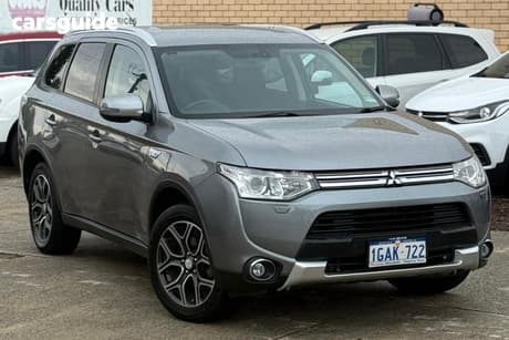Grey 2016 Mitsubishi Outlander SUV PHEV ZJ MY14