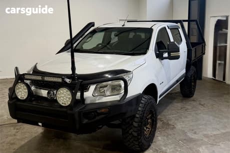 White 2013 Holden Colorado Crew Cab Chassis Lx (4X4)