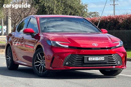Red 2026 Toyota Camry Sedan Ascent Sport Hybrid