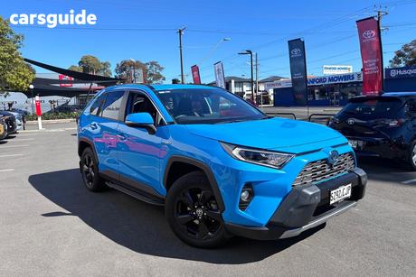 Blue 2021 Toyota RAV4 Wagon Cruiser (Awd) Hybrid