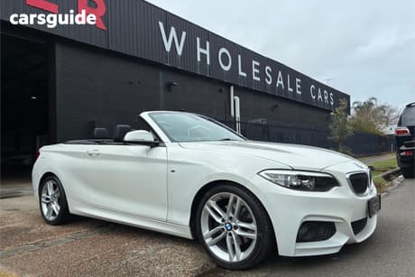 White 2015 BMW 220I Convertible M Sport