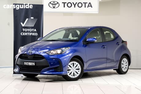 Blue 2021 Toyota Yaris Hatchback Ascent Sport