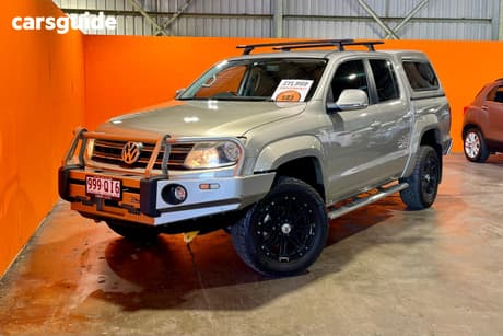 Beige 2013 Volkswagen Amarok Dual Cab Utility Tdi420 Highline (4X4)