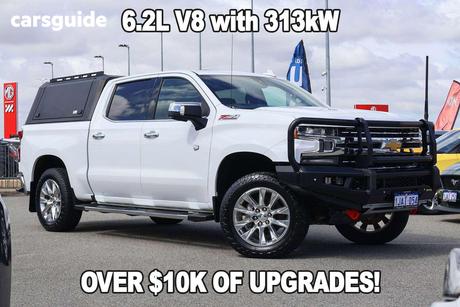 White 2021 Chevrolet Silverado Crew Cab Utility 1500 Ltz Premium Tech Pack