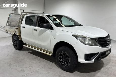 White 2018 Mazda BT-50 Dual Cab Chassis Xt (4X4) (5Yr)