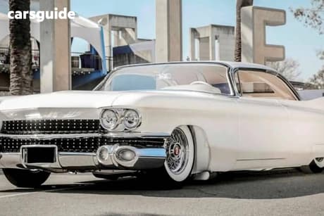 White 1959 Cadillac Coupe de ville Coupe