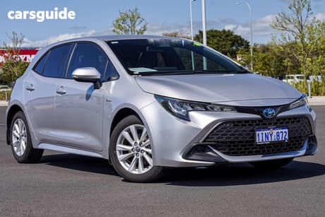 Silver 2025 Toyota Corolla Hatchback Ascent Sport Hybrid