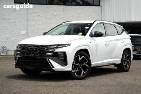 White 2026 Hyundai Tucson Wagon Elite Hybrid N Line (Fwd)