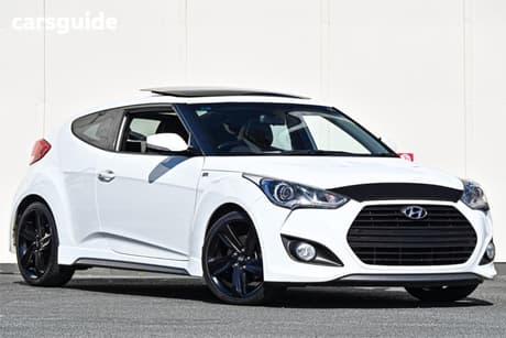 White 2014 Hyundai Veloster Coupe Sr Turbo